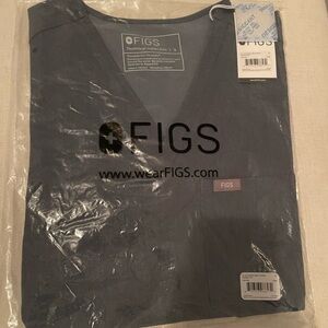 BNWT FIGS Dark Heather Denim Catalina Top